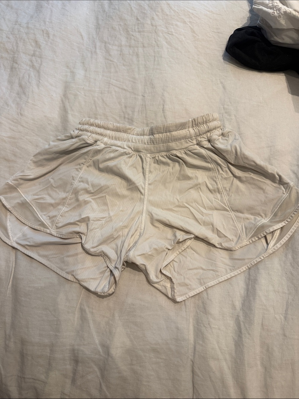 lululemon athletica Cream Athletic Running Shorts